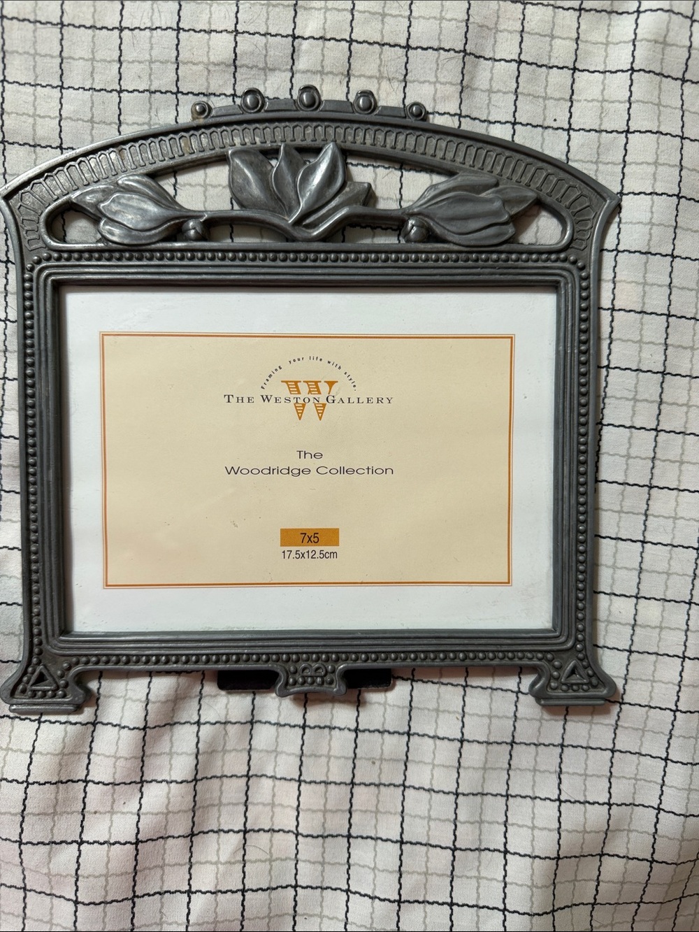 Floral Pewter 7x5 Picture Frame